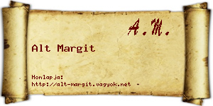Alt Margit névjegykártya